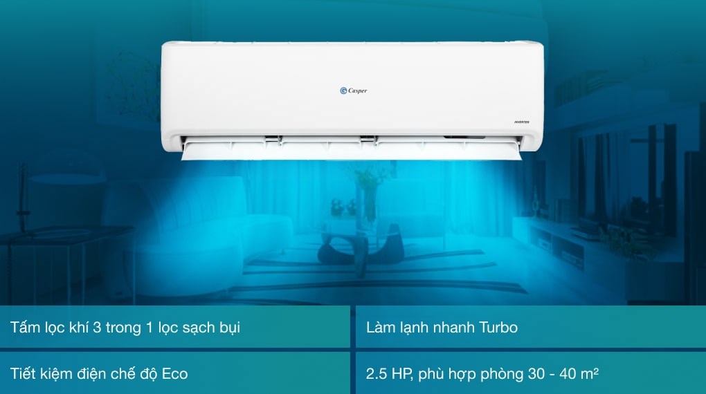 Máy lạnh CASPER Inverter 2.5 HP GC-24IS32